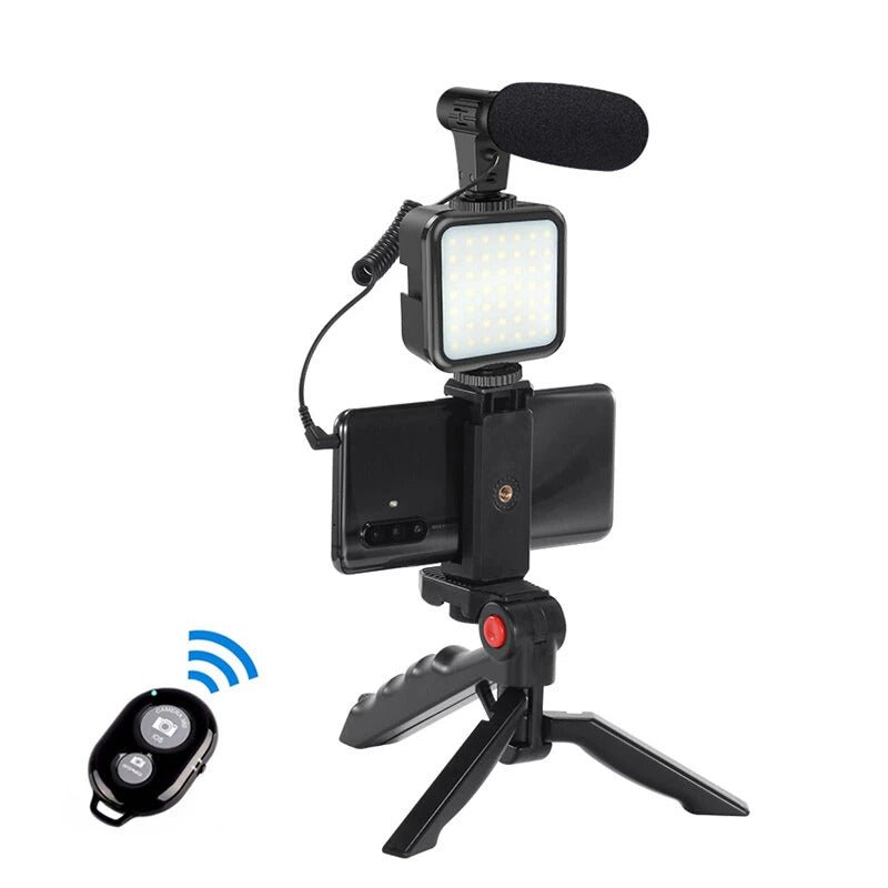 Portable Vlogging Kit: Tripod & Bluetooth Control