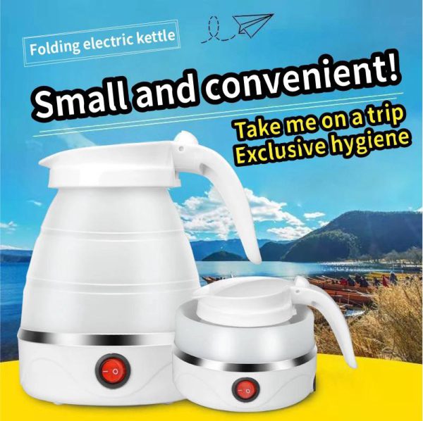 High Quality Silicone Foldable Travel Camping Portable Water Boiler Kettle 0.6l Mini Portable Electric Kettle